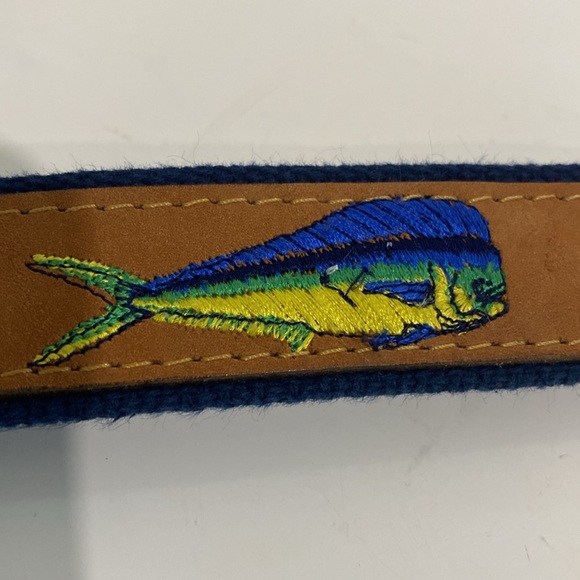 Zep Pro Leather Embroidered Mahi Mahi Bull Dolphin Belt | Size 42 - Picture 8 of 12